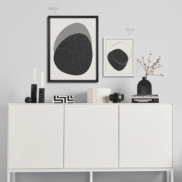 16x24 Black Picture Frame – Beveled Modern Design – Wall Mount Photo or Art Disp - Picture 5 of 10